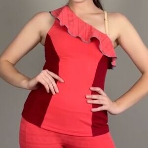 Crowned Athletics retired Moana one shoulder tank XS